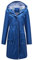 YUNCLOS Femme Manteau Imperméable Elégant Coupe-Vent à Capuche Long Veste de Pluie Slim Fit Couleur Unie