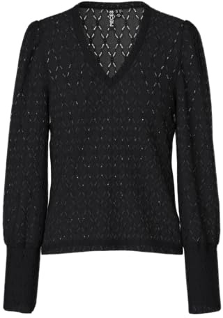 PIECES Damen Female Bluse Pcchristy Pcchristy New Ls Top JRS Noos Bc (1er Pack)