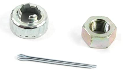 Hinterrad Mutter Sicherungs-Set passend für Piaggio Sfera, NSL, RST, Zip, SSL, Vespa PK PX 50 – inkl. Sicherung & Splint, M16 x 1,25
