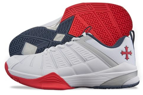 Teuton, AC1 All-Court Shoes, Indoor Shoes - Squash Tennis Handball Padel Volleyball Pickleball - Indoor Shoes, White