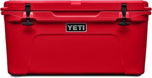 YETI Tundra 65 Cool Box, Insulated Hard Cooler, Rescue Red