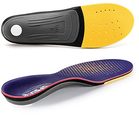 TOPSOLE Orthopädische Einlegesohlen, hohe Fußgewölbeunterstützung, Plantarfasziitis, Einlegesohlen, lindert Schmerzen im Fußgewölbe, flache Füße, orthopädische Einsätze, Stoßdämpfung