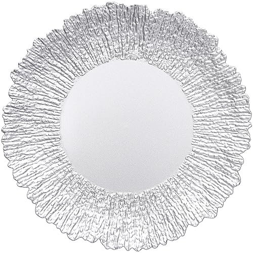 Tognana Anemone, sottopiatto 33 cm, Polipropilene, argento