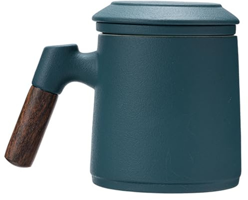 Coolpei Steeping Tea Cups Mug with Infuser and Lid Ceramic Hot Tea Cup Vintage Coffee Cups 13.5 Ounce Water Cup With Strainer Official Business Cup Personalized Gifts