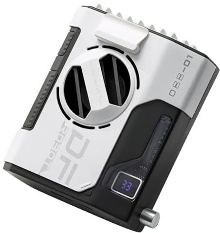 Kexpery Waist Clip Fan 5000/10000mAh Rechargeable Portable Waist Fan with Power Bank Outdoor Waist Mounted Fan 5 Speeds for Outdoor Works Traveling Hiking Camping (Silver 5000mAh)