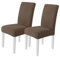 Ystyle Stretch Stuhlhussen 2er Set, Stuhlbezug Elastischer, Hussen Für Stühle Abnehmbarer Waschbarer, Universal Stuhlbezüge, Für Hotel Bankett Küche Restaurant Hochzeit Party, Braun