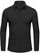 DEMEANOR Chemise stretch à manches longues pour homme - Coupe ajustée - Infroissable - Chemise de loisirs - Chemise tendance pour homme, 1 - Noir., L
