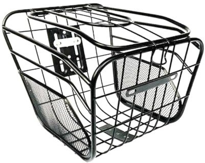 Happyyami Flip-Over-Korb Fahrradkorb Mobilitätsroller Elektrische Pumpe Körbe Anhänger Hundekorb Für Gepäckträger Kreuzer Vorderer Korb Elektroroller Mit Sitz Korb Scooter Weidenkorb Black