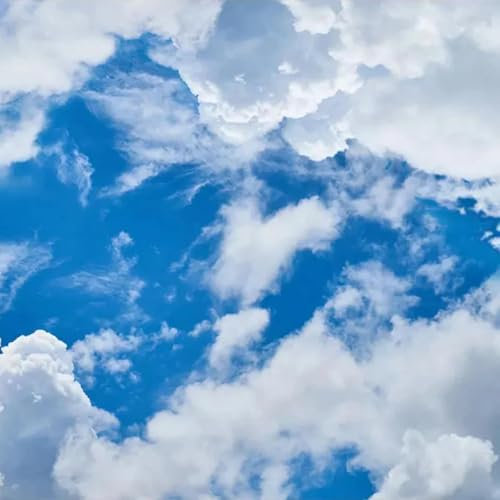 HBYUEHAN Decke, blauer Himmel und weiße Wolken, Malerei, Deckentapete, großes Wandbild, 3D-Tapete für Wohnzimmer, Schlafzimmer, Heimdekoration