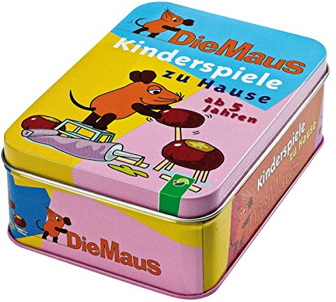 Die Maus: Kinderspiele zu Hause: Metallbox mit 50 Activity-Karten