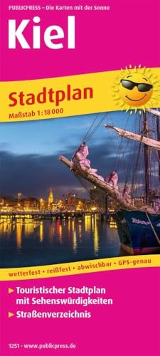 Publicpress Stadtplan Kiel 1:16.000: Touristischer Stadtplan mit Sehenswürdigkeiten und Straßenverzeichnis. 1:16000 (Stadtplan: SP)