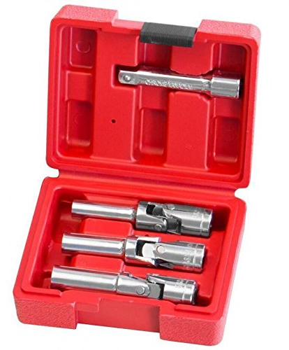 4 piezas 3/8 unidad – Bujías Socket Set Universal conjunta 8, 10, 12 mm brilla conectores