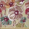 ABAKUHAUS Erdfarben Microfaser Stoff als Meterware, Bunte Mohnblumen, Deko Basteln Polsterstoff Textilien, 2M (230x200cm), Beige Braun Grün