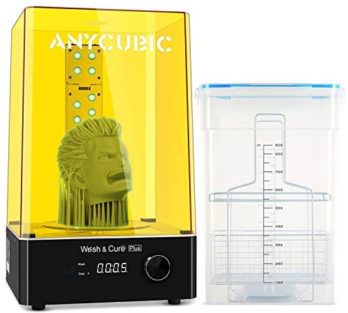 ANYCUBIC Wash and Cure 3 Plus, mit Schwanenhalsbeleuchtung, Dual-Layer-Design und IPA-Einsparung, für Photon M5/M5s/X2/X 6Ks/Halot-Mage/Mars 4/Saturn Series LCD/SLA/DLP 3D-Drucker, 228x128x260mm