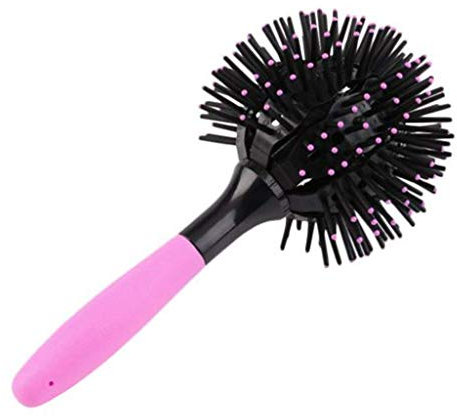 3D Sphärischer Kamm Bomb Curl Hair Curling Salon Styling Pinsel Massagekamm für Mädchen Frauen