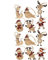 com-four® 12x Tannenbaumschmuck Holz-Anhänger Set - Weihnachtsbaumschmuck zum Dekorieren - Christbaumschmuck in 6 weihnachtlichen Designs