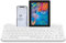 Bloody FBK30 Kabellose Tastatur QuietKey 2.4G und Bluetooth Dual-Modus, bis zu 4 Geräte, tragbar mit integrierter Unterstützung für Mac iOS, Windows, Android (Reinweiß)