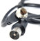 DRUT 3m RF TV Aerial Male to F Type Connector Male Plug Coaxial Coax Cable Lead 75 Ohm 3C 2V 10ft Black Nickel Conectors