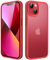 JETech Matte Case for iPhone 13 6.1-Inch, Shockproof Military Grade Drop Protection, Frosted Translucent Back Phone Cover, Anti-Fingerprint (Red)