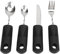 Adaptive Utensil Set Weighted Silverware for Parkinsons Patients Arthritic Aid Hand Tremor Spoon Fork Knife Adaptive Eating Utensils for Disabled People Elderly