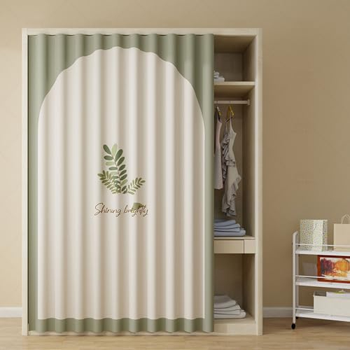 Chaoyilian Sin Cortina de Polvo de Puerta de gabinete,Cortina a Prueba de Polvo para Estantes,Cortinas Puerta Prueba Polvo,Visillo Cocina,a Prueba de Polv,para Sala de Almacenamiento de Armario