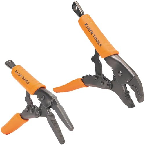 Locking plier Set Curved Jaw 10 Long Nose 6 2-Piece
