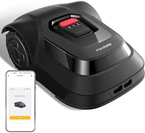 Mähroboter, 2.4 G WiFi oder Bluetooth-Verbindung, Steuerung über APP, 500 m², Intelligente Routenplanung, Einstellung des Verbotenen Bereichs, Intelligenter Schneidkopfanpassung, Kantenschneide, IPX6