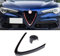 DIYUCAR 2 Stück ABS Kunststoff Auto Frontgrill Dekoration Rahmen Abdeckung Trim Kompatibel mit Alfa Romeo Stelvio 2017-2020 Außenzubehör (mattschwarz)