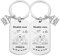 POIUYTRE Cadeau Porte clé Maison Couple Personnalisé 2Pcs Porte Clef en Acier Inoxydable Cadeau Amour de Pendaison de Crémaillère Porte-clés pour la Maison Porte-clés Amour Couple (2)