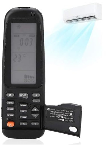 TECHZOCO Mando Universal para Aire Acondicionado, Control Remoto de Aire Acondicionado, Mando reemplazo, 25 en 1,Compatible con Electra, Airwell, Emailair, Elco RC/RC-3/4/5/7, No Incluye Pilas