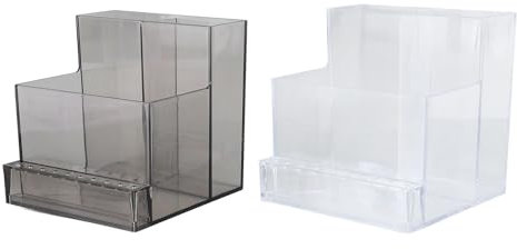 Nail Drill Machine Storage Box, 2pcs Plastic Nail Drill Tool Displayer Holder Case, Multifunctional Nail Drill Grinding Bit Display Stand for Nail Tools Manicure Tools