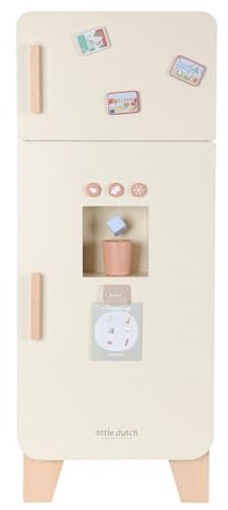 Little Dutch 2499 Holz Kinderkühlschrank inkl. Zubehör - beige