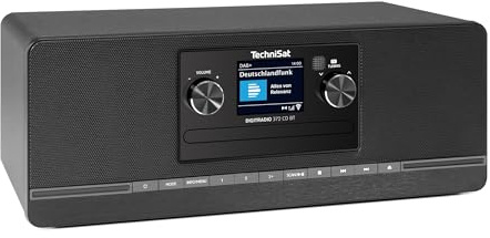TechniSat DIGITRADIO 372 CD BT - Stereo Digitalradio, Kompaktanlage, DAB+ | UKW, CD-Player, Bluetooth, Farbdisplay, USB, AUX, Kopfhöreranschluss, Wecker, 10 Watt, Fernbedienung, Schwarz