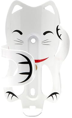 Portland Design Works Water Bottle Cage - Lightweight Water Bottle Holder for Bikes, Lucky Cat Cage, White