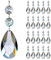 GOLDENHAITAI Kronleuchter-Kristalle, 50 mm, Tropfenform, klare Ersatzteile, hängende Anhänger, verbundene Glasperlen, achteckig, für Kronleuchter-Dekoration, 20 Stück