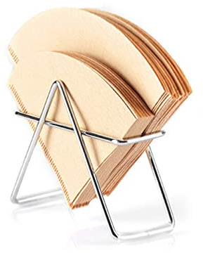 Coffee Filter Holder for Cone& Coffee Filters- Metal Coffee Filter Paper Holder Rack Stand for Home Kitchen Cafe Bar (Triangle)