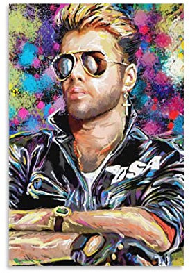 Shenywell Leinwand Bilder Klassische Sänger Poster George Michael 1 Wohnzimmer Poster Schlafzimmer Küche Dekor Malerei 60x90cm Kein Rahmen