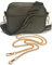 Lily England Crossbody Bag für Damen mit breiter Gurt & extra Kette - Premium Umhängetasche aus veganem Leder gemacht - Sichere Crossbag mit großen Reißverschlussfächern, Olive