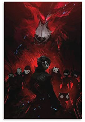 Rudd Persona 5 Royal Wallpaper Phone Poster Wandkunstdruck, Retro ästhetische Raumdekoration Malerei Leinwand Poster für Zuhause und Büro Dekorationen 30 x 45 cm