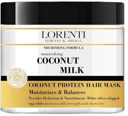 LORENTI TOKYO & SEOUL Coconut Milk Hair Care Mask 500ml | Haarmaske mit Kokosmilch | reparierende Haarkur sprödes-trockenes-strapaziertes-Haar | Pflege Haar Kur