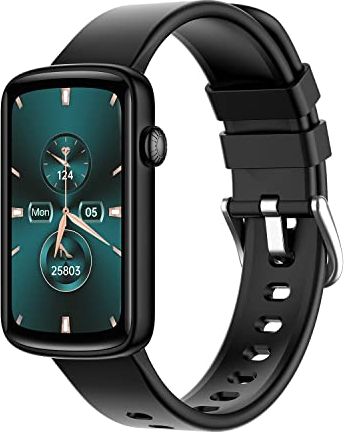SHANG WING Smartwatch Damen Fitnessuhr Schmal Fitness Tracker Schrittzähler mit Pulsuhr SpO2 Messung Schlafüberwachung Sportuhr Klein Wasserdicht IP68 Sport Uhr für Android iOS Handy