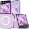 BESINPO Magnetische für Samsung Galaxy Z Flip 5 Hülle, Rundumschutz Stoßfest Kratzfeste Handyhülle Bumper Case Outdoor Cover Schutzhülle für Samsung Flip 5 - Transparent