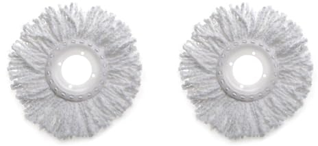 TATAY 1103900 - Twister, Recambio Mocho Fregona, 100% Microfibra, Blanco (Paquete de 2)