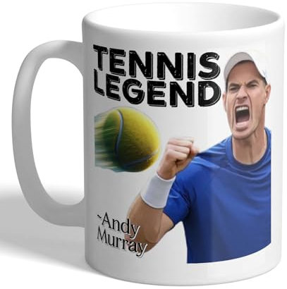 I Love Mugs - Andy Murray - Scottish Tennis Legend - Sports Mug, Ceramic, 11fl.oz.