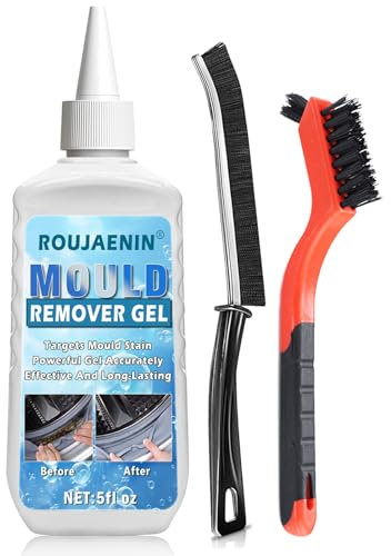 Mould Remover Gel,150g Mould And Mildew Remover With Crevice Cleaning Brush, Washing Machine Cleaner Deep Clean Household Mildew Removal For Toilet Kitchen Sink Wood Window Tile Grout Stains