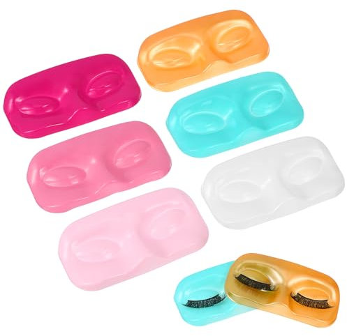 Gogogmee 2sets False Eyelash Storage Trays Lash Face Organizer Fake Lash Holder Boxes 12pcs*2