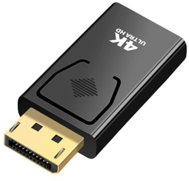 Mzpeldxk Adaptateur Vidéo 4K DP vers, Displayport Mâle vers, Convertisseur de Moniteur de Télévision D'Ordinateur pour PC TV, Installation Facile, Facile à Utiliser