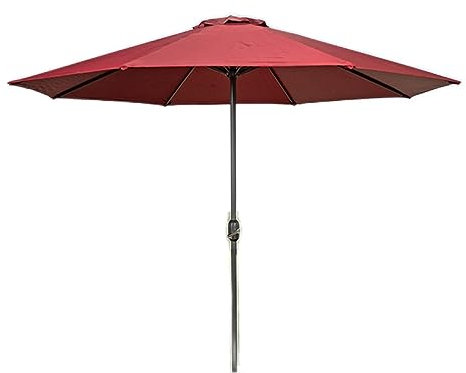 Parasol, parasol, protection solaire, bordeaux, vert foncé, beige, kaki, marron, rond, avec fonction d'inclinaison, 2,7 m x 2,5 m, fer antirouille, pour jardins, patios, terrasses, pare-soleil ex
