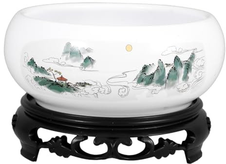 Bassin De Lotus en CéRamique pour Plantes Hydroponiques Bol DéCoratif IdéAl pour Cuivre Lys Et Succulentes Pot Multifonctionnel pour Maison Et Bureau