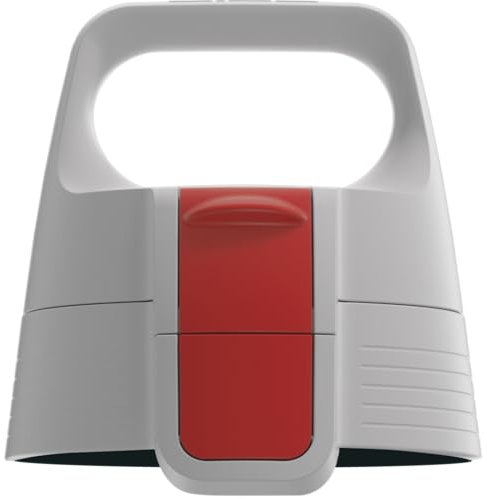 Sigg WMB ONE Top 2 Gris Rouge couvercle (taille unique), pièce de rechange pour bouteille, bouchon étanche qui s'ouvre d'une seule main